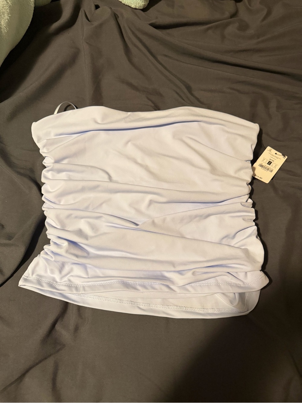 Ardene Light Lavender Strapless Ruched Tube Top